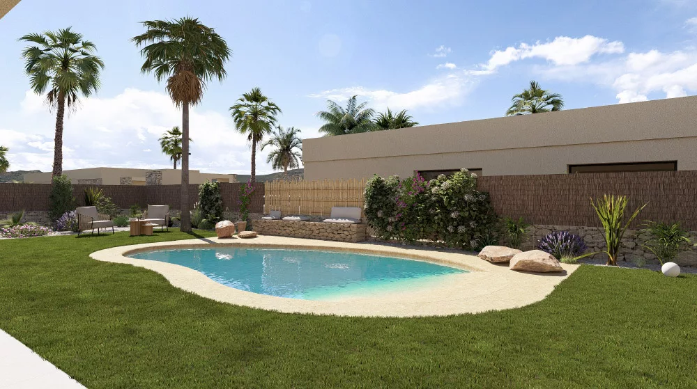 large private pool at arin oasis villa