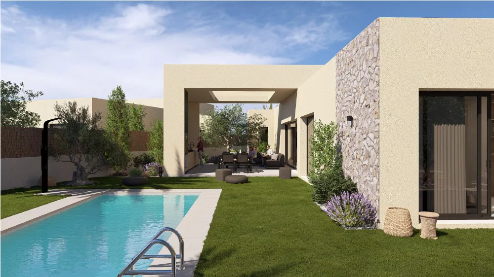 side view of villa alameda