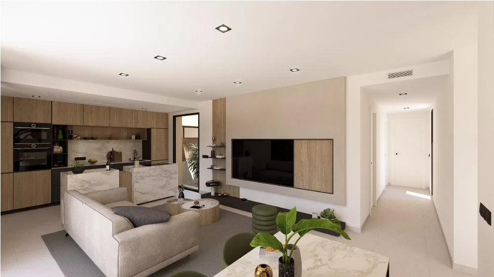 view of living room with kitchen at villa prado altaona