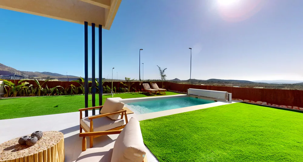 piscina privada con paisaje murcia balance las vistas